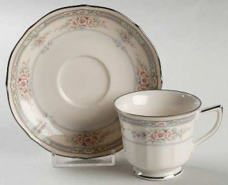 Noritake Rothschild Footed Demitasse Cup & Saucer Set, Fine China Dinnerware   I
