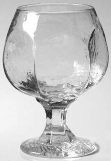 Libbey   Rock Sharpe Chivalry Clear Brandy Glass   Heavy Textured Design, Clear