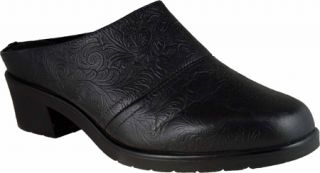 Womens Walking Cradles Caden   Black Tooled Leather Casual Shoes