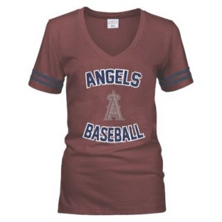 MLB Womens Los Angeles Angels T Shirt   Red (L)