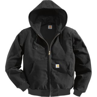 Carhartt Duck Active Jacket   Thermal Lined, Black, 3XL, Big Style, Model# J131