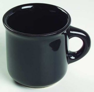 Trend Pacific Bauhaus Black Mug, Fine China Dinnerware   All Black, Rim, Smooth,