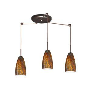 Besa Lighting BEL 3BC 1509CE BR Chrissy Pendant