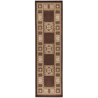 Brown Traditional European Design Runner Rug (2x7)