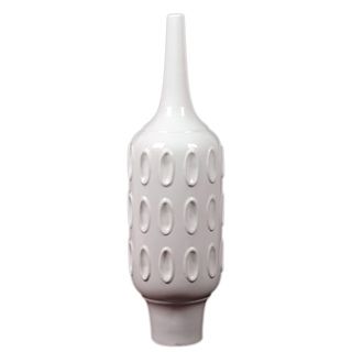 White Ceramic Vase (CeramicDimensions 24 inches high x 6.5 inches wide x 6.5 inches deepUPC 877101665151For Decorative Purposes OnlyDoes Not Hold Water)