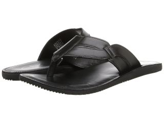 GBX Wide Strap Thong Mens Sandals (Black)