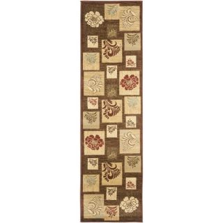 Lyndhurst Floral Panels Brown Rug (23 X 8)