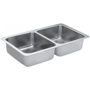Moen G18210 1800 Series Stainless steel 18 gauge double bowl sink