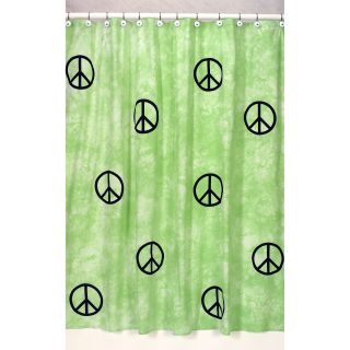 Lime Groovy Peace Sign Tie Dye Shower Curtain (Green/ blackMaterials 100 percent cotton Dimensions 72 inches wide x 72 inches longCare instructions Machine washableShower hooks and liner not includedThe digital images we display have the most accurate 
