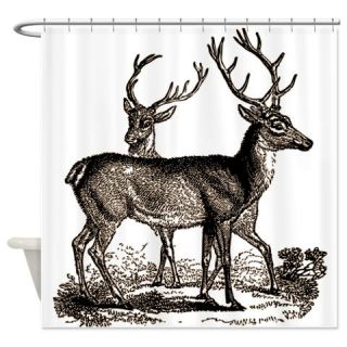  Vintage Deer Shower Curtain  Use code FREECART at Checkout