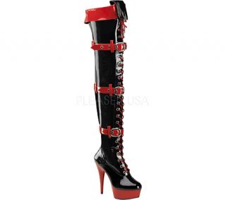 Womens Funtasma Medic 3028   Black/Red Patent Boots