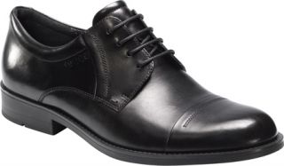 Mens ECCO Birmingham Cap Toe Tie   Black Oxford Leather Lace Up Shoes