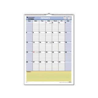 2013 Quicknotes Recycled Wall Calendar (12 X 17) (Blue/yellow/whiteWeight 7 ouncesQuantity One (1)Non refillableDimensions 16.8 inches x 0.4 inches x 12 inchesModel AAGPM5228 )