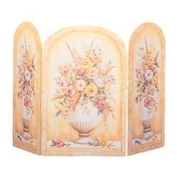 Vases Yellow/ White Fire Screen (Yellow/whitePatter VasesBoth functional and decorative, this one of kind screen will keep your fireplace out of sight when its not in useThis piece is handcrafted from original artwork by English muralist Julie PerrenA li