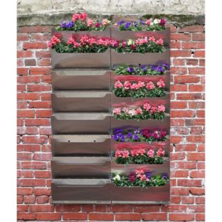 Rectangle Metal Wall Mounted Parkside Living Wall Planter Multicolor   80