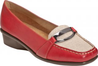 Womens Aerosoles Medley   Red Leather Casual Shoes