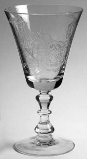 Fostoria Camellia Water Goblet   Stem #6036, Etch #344