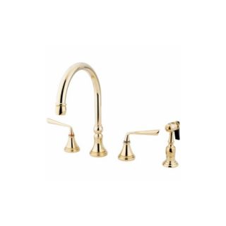 Elements of Design ES2792ZLBS Universal Two Handle Widespread Kitchen Faucet Wit