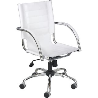 Safco Flaunt White Polyurethane Leather Managers Chair
