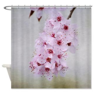  Pink Cherry Blossom Flowers Branch Shower Curtain  Use code FREECART at Checkout