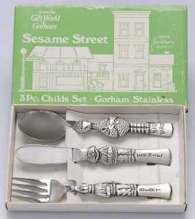 Gorham Muppets (Stainless) 3 Pc Youth Set (Solid Knife, Fork & Spoon) w/Case   S
