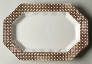Independence Cane Brown 13 Oval Serving Platter, Fine China Dinnerware   Brown