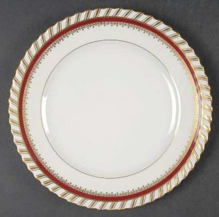 Franconia   Krautheim Ruby (Gold Verge Line) Salad Plate, Fine China Dinnerware