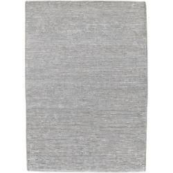 Hand knotted Solid Grey Casual Yonkers Semi worsted Wool Rug (5x8)