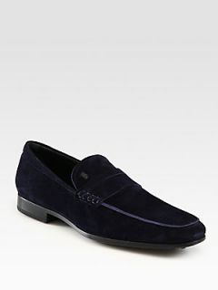 Tods Suede Moccasins   Navy  Tods Shoes