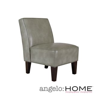 Angelohome Dover Vintage Dove Gray Renu Leather Chair