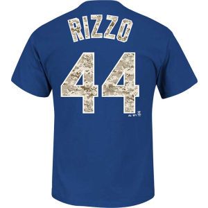 Chicago Cubs Anthony Rizzo Majestic MLB Camo Player T Shirt