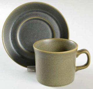 Wedgwood Greenwood (Earthenware) Flat Cup & Saucer Set, Fine China Dinnerware  