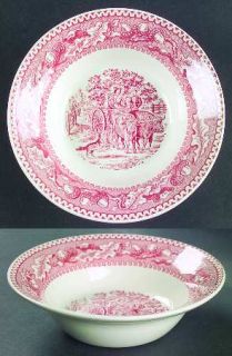 Royal (USA) Memory Lane (Pink) Rim Cereal Bowl, Fine China Dinnerware   Pink Aco