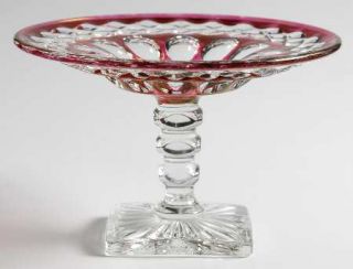 Westmoreland Waterford Ruby Bowl Mint Dish, Compote   Stem #1932, Ruby On Crysta