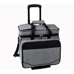 Picnic At Ascot Picnic Cooler For Four/wheeled Cart Houndstooth