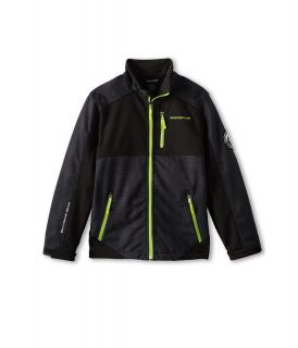 Weatherproof Kids Softshell Jacket w/ Fleece Backing Boys Coat (Black)