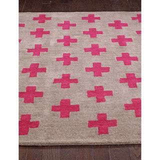 Nuloom Hand tufted Sergio Wool Fuschia Rug (7 6 X 9 6)