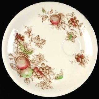 Johnson Brothers Harvest Time Brown/Multicolor Snack Plate, Fine China Dinnerwar