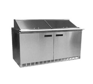 Delfield 60 Sandwich/Salad Top Refrigerator   2 Section, 20.2 cu ft, Stainless 220v