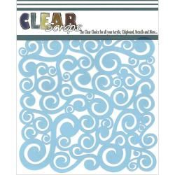 Clear Scraps Stencils 6 X6  Swirl