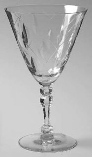 Tiffin Franciscan Twinkle (No Trim) Water Goblet   Stem #17651,Vertical&Criss Cr