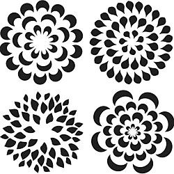 Crafters Workshop 12x12 Mums Template (12 inches high x 12 inches wideMaterials Plastic )