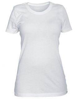 Solid Perfect Womens Crew Tee White In Sizes X Small, Small, X Large, Me
