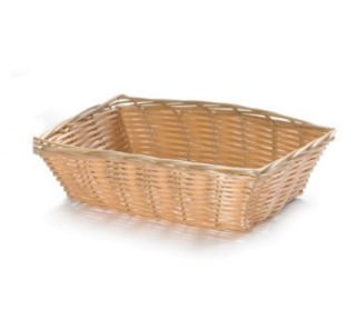 Tablecraft Handwoven Basket, 9 in x 6 in x 2.5 in, Rectangular, Natural