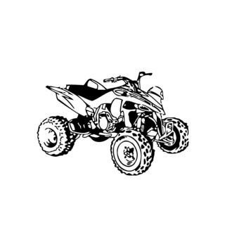 Racing Atv Vinyl Wall Art Decal (BlackEasy to apply You will get the instructionDimensions 22 inches wide x 35 inches long )