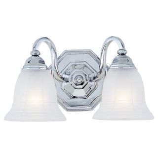 Finitude Chrome And Etched Glass 2 light Wall/ Bath Fixture