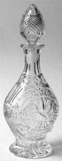 Hofbauer Byrdes Collection (The) Footed Decanter with Stopper   Clear, Pressed,