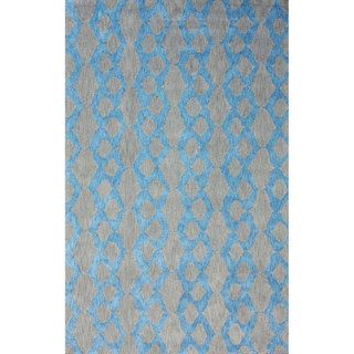 Nuloom Handmade Lattice Blue Cotton Rug (5 X 8) (GreyPattern AbstractTip We recommend the use of a non skid pad to keep the rug in place on smooth surfaces.All rug sizes are approximate. Due to the difference of monitor colors, some rug colors may vary 