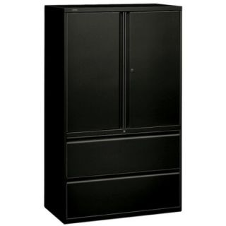 HON 800 Series 42 Lateral File with Storage 895 Finish Black