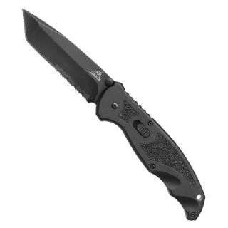 Gerber Knives 2241970 Answer 3.25 Tanto Folding Knife, Fine and Serrated Edge Stainless Steel Black Titanium Coating